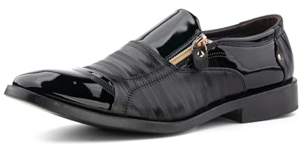Hitmars Mens Formal Dress Shoes Business Shoes Lace-up Derby Oxford Shoes Classic 2 Black UK 10