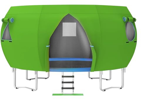 Genérico Sonnensegel für Trampolin, Solarabdeckung für Spielbereiche, Mehrzweck-Sonnenschutz für Trampolin, 4,2 m im Garten