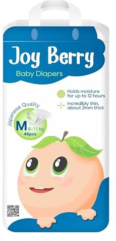 JoyBerry Windeln, Größe M, 46 Stück, 6-11 kg
