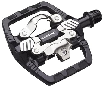 Look Hybrid-Pedale Gravel X-Venture+, Flache Seite und SPD-kompatible Seite, Aluminiumkörper mit Pin, 190 g