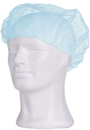 Baretthaube aus Polypropylen, Größe M, hellblau, blau, Med-Comfort: Einweg Kopfbedeckung als Hygieneschutz kaufen.