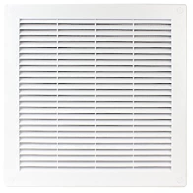 Fussy Choice TRU-10 - Rejilla de ventilación con mosquitera, 300 x 300 mm, plástico blanco de alta calidad
