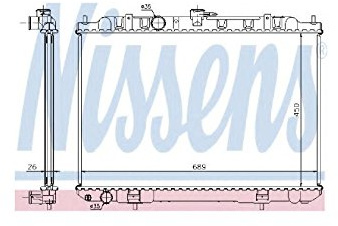 NISSENS Kühler, Motorkühlung 68705A | Kompatibel mit: NISSAN X-TRAIL I