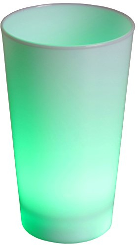 LED-Highlights Glas Becher Leuchtbecher 450 ml LED Farbwechsel bunt Rgb mit Batterie wechselbar Bar Kunststoff beleuchtetes Trinkglas Cocktail