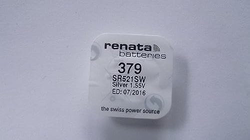 Renata SR521SW 2 piles pour montre modèle 379 oxyde d’argent 1,55 V