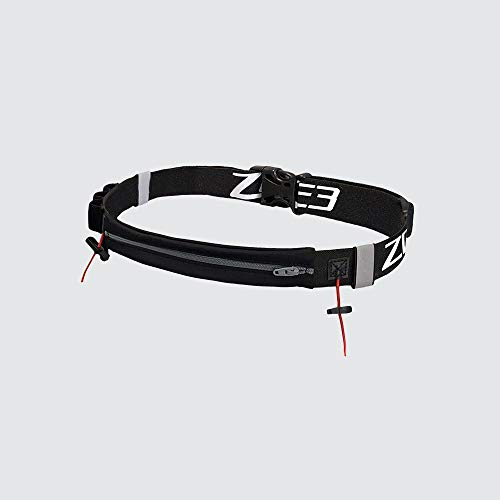 ZONE3 Herren Ra18rblp101/Os Endurance Zahlengürtel mit Lycra-Kraftstofftasche und Energy-Gel-Aufbewahrung, Schwarz, Einheitsgröße