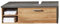trendteam smart living - Bay - Waschbeckenunterschrank - Eiche Riviera/Beton dunkel - Badschrank hängend mit Schublade (Unterflurauszug) und 2 offenen Fächern - (BxHxT) 123 x 39 x 53 cm - kratzfest