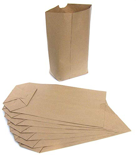 25 Papiertüten für Adventskalender Weihnachtskalender 26 x 17 + 6 cm braun Geschenktüten Kreuzbodenbeutel