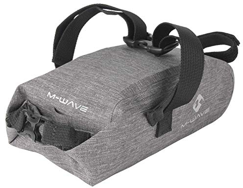 M-Wave 122884 Unisex – Erwachsene Saddle Fahrrad Satteltasche Suburban, grau, ca. 20x9x9 cm