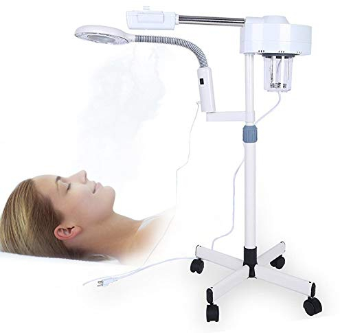 Gesichtsdampfer Face Steamer Gesichtssauna 2 in 1 LED 5X Vergrößerungs Gesicht Dampfgerät Luftbefeuchter mit Lampe Spa Reinigung Dampf