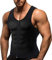 Gotoly Uomo Neoprene Shapewear Camicia A Compressione Gilet dimagrante Body Shaper Canotta Da Allenamento Gilet Sauna Sportivo Sudore Muscolare (S, Nero)