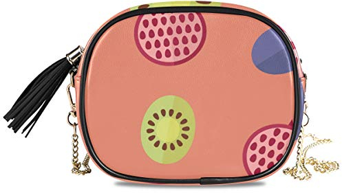 MONTOJ Pitaya und Kiwi Damen Kette Schultertasche Umhängetasche