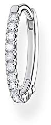 Thomas Sabo Einzel Creole weiße Steine 925 Sterling Silber CR657-051-14