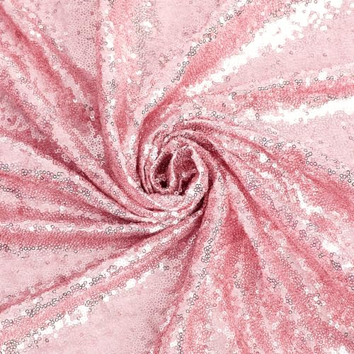 RCZ Decor 6358us Glitz-Pailletten 9,1 m | Pink | 1 Stück Stoffbolzen, TAFT, rose