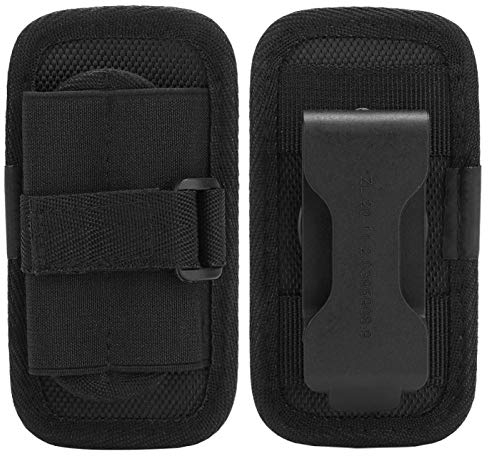 OUKENS Taschenlampe Holster, Taktische Taschenlampe Tasche Halter, 360 Grad drehbar Nylon Taschenlampe Tasche mit Gürtel Clip, LED Fackel Holster Fall Schwarz(402#)
