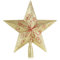 COM-FOUR® Christbaumspitze in Stern-Form - Großer verzierter Stern für die Weihnachtsbaum-Spitze - Weihnachtsbaumschmuck - farbenfroher Christbaum-Schmuck aus Kunststoff