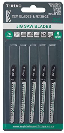 Key Blades T101AO Jigsaw Blades 5 Pack - 1155
