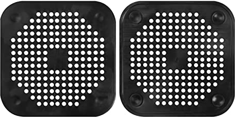Gegong 2 Stück Abflusssieb Silikon, Abflusssieb Dusche Haarfänger Badewanne Abflussabdeckung, Abflusssieb für Badezimmer Badewanne und Küche (Black)