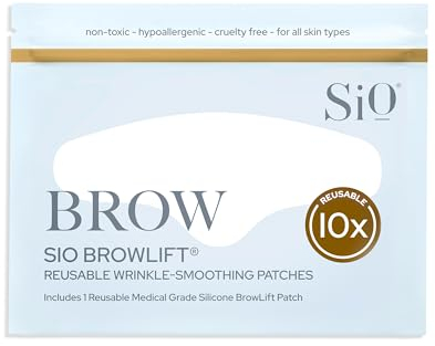 SiO Beauty - Toppa antirughe per fronte – rapida durante la notte riutilizzabile in silicone per ridurre solchi, linee di espressione e pieghe BrowLift
