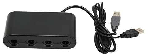 UPQRSG Game Cube Controller Adapter, 4 Ports Game Controller Adapter für Switch für W U PC, 3 In 1 GC Controller Adapter mit Turobo Funktion