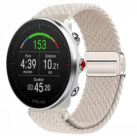 Nylon Armband für Polar Vantage M2/Vantage M Armband Magnetisch 22MM Armbänder Ersatzarmband Solo Loop Elastisches Verstellbares Armband mit Polar Vantage M2/Vantage M Sportarmband (BB,22mm)
