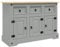 vidaXL Aparador, Armario Auxiliar de Almacenaje, Aparador de Comedor, Mueble para Salón Cocina Pasillo, Madera Maciza de Pino Mexicano Gris