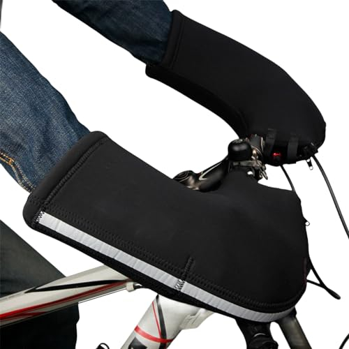 Lenkerhandschuhe Fahrrad Radsport Handschuhe: Lenkerstulpen Fahrrad Winter für Herren Damen Winddicht und Wasserdicht, Handwärmer Fahrradlenker für MTB Elektrofahrräder Motorrad Fahrrad - 30 * 26 cm