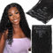 Lashey Clip in Extensions Echthaar Kinky Lockig 110g 7 Stück Nahtlose Clip in Haarverlängerung Natürliches Schwarz Remy Menschliches Haar 35cm(14 Zoll)