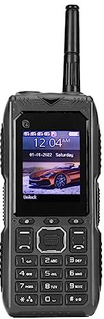 4G Mobile Phone with Large Buttons, Loud Voice, HD Screen, Large Capacity Battery, Multifunctional, Removable Antenna, Power Bank Function, SOS Function (Black)