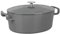 Sitram 715407 COCOTTE Sitrabella Ovale en fonte émaillée L31 cm - 6,5 litres - Extérieur émail Gris intérieur Blanc - toutes sources de chaleur y compris induction - Idéale repas 5-7 convives