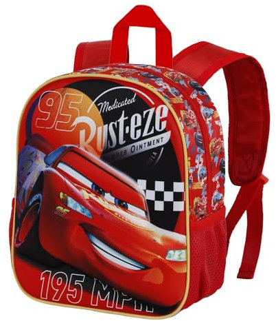 Disney Cars 3 Bumper-Zaino 3D Piccolo, Rosso, 26 x 31 cm, Capacità 8,5 L