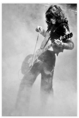 MAHWER Musiker James Patrick Jimmy Page Leinwand-Poster, Wandkunst, Dekordruck, Bild, Gemälde für Wohnzimmer, Schlafzimmer, Dekoration, ungerahmt, 30 x 45 cm