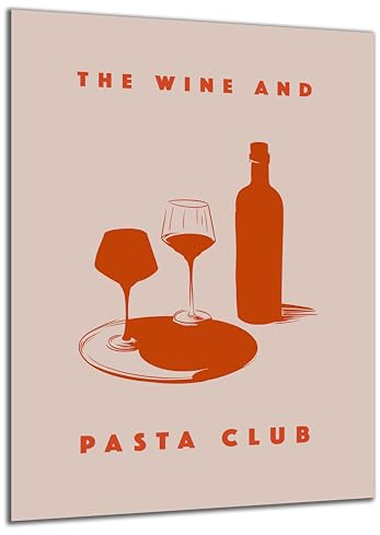 DARO Design - Wand-Bild Abstrakt Wein Pasta Rot auf 6mm HDF 30x20 cm - Wand-Deko Bilder Geschenk