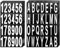 sourcing map 10 Sheets Mailbox Numbers and Letters Reflective Vinyl Waterproof Number Letter Stickers for Indoor/Outdoor Sticker Decals White in Black