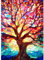 AIRDEA 5D Buntes Baum-Buntglas Diamond Painting Erwachsene, DIY Diamond Painting Bilder Erwachsene, Diamantmalerei Bastel Set Nach Zahlen Heimdekor Geschenk 30x40cm