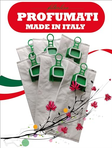 Filterline sacchetti PROFUMATISSIMI Made in Italy per aspirapolvere compatibili con Vorwerk Folletto VK 140 150 140SC VK140 VK150 FP140 FP150 + FILTRO (6)