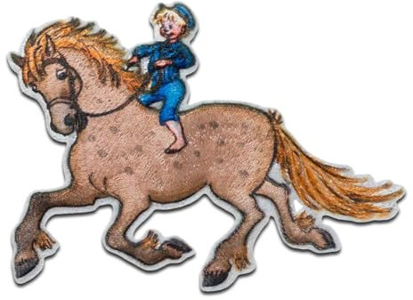Mono-Quick 1806x Michel aus Lönneberga Applikation, Bügelbild, Patch, Aufnäher, Ida (18063 - Michel mit Pferd)