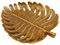 Sifcon Golden Leaf Trinket Dish - 20cm Decorative Leaf-Shaped Plate with Intricate Details in Gold Finish - Contemporary Home Decor, Jewelry & Key Holder