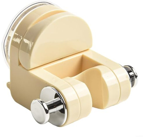 Besttoolifes Shower Holder, Suction Cup Shower Holder, Shower Head Holder Wall Mount, Integrated Suction Cup Shower Rack, Suction Cup Shower Holder, No-Drill Hooks(Beige)
