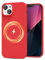 LoeoeL for iPhone 13 Mini/ 12 Mini Case Silicone Mag Safe, Thin Soft Rubber Gel Jelly iPhone 13 Mini/ 12 Mini Phone Case Compatible with Magsafe, Red