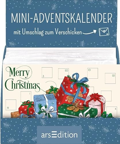 Display Mini-Adventskalender mit Umschlag zum Verschicken Eine wunderschöne Weihnachtszeit: Mit 4 x 9 Ex. | Adventskalender-Postkarten mit 24 Türchen und Kuvert (DIN A6)