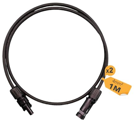 HISkon 4mm² Profi-Verbindungskabel MC4 auf MC4 Stecker 1m