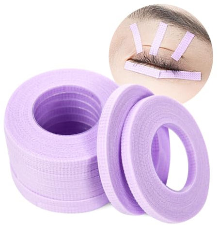 Lunamoon 10 Rollen Wimpern Tape Wimpernverlängerung Band Wimpern Klebeband Isolations Micropore Lash Tape Wimpernband für Wimpernverlängerung(4mm tape*10 purple)