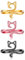 Kotkiddy Metall Häkelring 3 Stück Verstellbare Haken Strick Häkelschlaufe Zubehör Crochet Strickfingerhut Fadenführer Ring Fingerhalter DIY Strickhandwerk Katzenohren(Mehrfarbig)