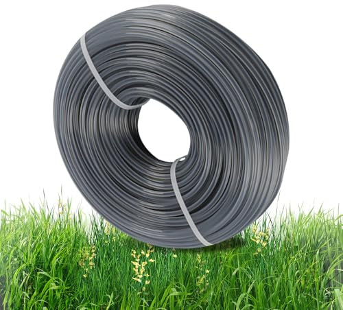 KUWUNG Bobine per tagliaerba, filo di nylon per tagliaerba 3,0 mm x 60 m di diametro, filo di ricambio arancione per prati, giardini, marciapiedi, parchi e paesaggi (quadrato)