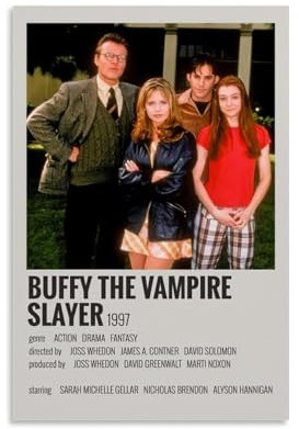 YRAEYWAER Buffy Poster The Vampire Slayer, ästhetische Dekoration, Wohnzimmer, modern, Familie, Schlafzimmer, Wohnzimmer, Wandkunst, Dekoration, Poster, 30 x 45 cm, ungerahmt, 6 Stück