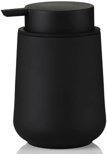 Dispensador jabon Cocina de 320ml, dosificador jabon Cocina para lavaplatos, dispensador jabon baño para Gel, dosificador jabon baño es Elegante y Realzará el Estilo de tu hogar (Negro)