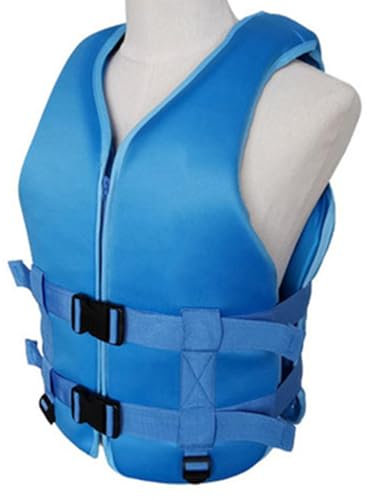 Generico Giubbotti Salvagente per Adulti, Giubbotti di Salvataggio Leggeri per Bambini, con Cinghie di Sicurezza Regolabili Giubbotto Comfort da Donna Uomo Kayak, per Paddle Boarding,Blu,S