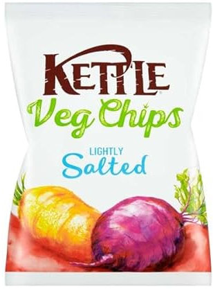 Kettle Chips Hand Cooked Potato Crisps, Packs Of 18 x 40g (Lightly Salted Vegetable Crisps)
