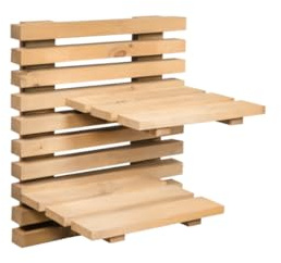 Werth-Holz Regal Wandregal Wandgitter Balkon Garten Holz Cappuccino 40x45 cm